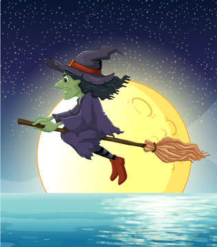 Witch and fullmoon