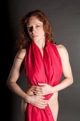 Implied Nude Redhead