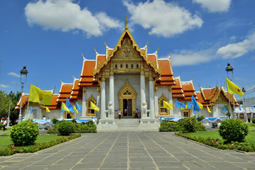Fototapeta premium Wat Benchamabophit,The Marble Temple , Bangkok, Thailand