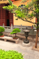 Yard in Jade Buddha Temple, Shanghai, China