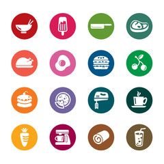 Food and Drinks Color Icons