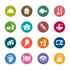 Food and Drinks Color Icons