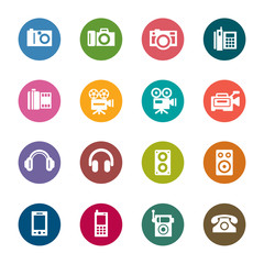 Photography and Sound Color Icons