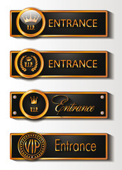 VIP GOLD ENTRANCE SIGNS