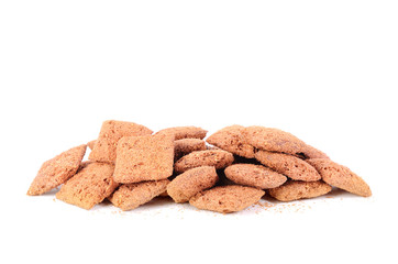 Dried breakfast isolated on a white background