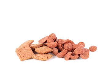 Dried breakfast isolated on a white background