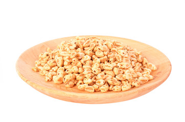 Puffed rice isolated on a white background