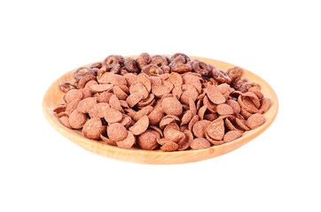 Dried breakfast isolated on a white background