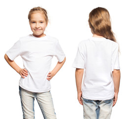 Child in white t-shirt