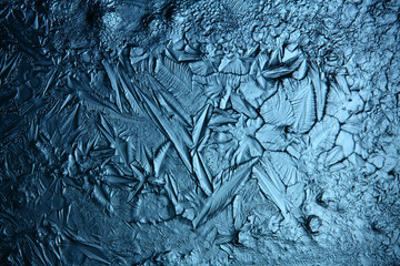 ice texture, macro, blue broken cold the background