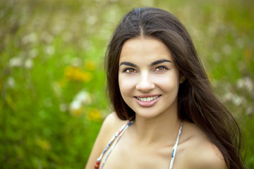 Naklejka premium Young beautiful woman