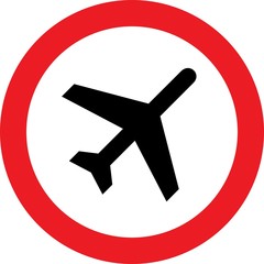 Fototapeta premium No airplane sign
