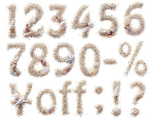 砂文字数字貝入り