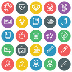 Vector icons set. For web site design and mobile apps.
