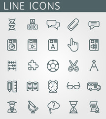 Vector icons set. For web site design and mobile apps.