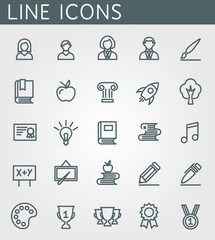 Vector icons set. For web site design and mobile apps.