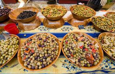 Olives on market