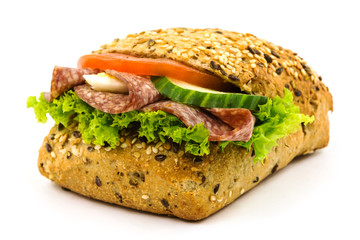 Sandwich mit Salami