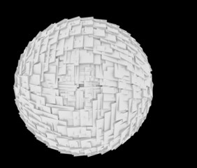 球と立方体の背景素材