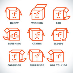 Vector Smiles Icons, Illustration, Sign, Symbol, Button