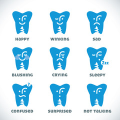 Vector Smiles Icons, Illustration, Sign, Symbol, Button