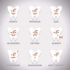 Vector Smiles Icons, Illustration, Sign, Symbol, Button