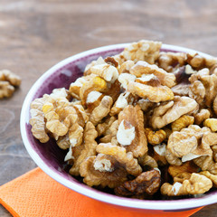 kernels walnuts closeup