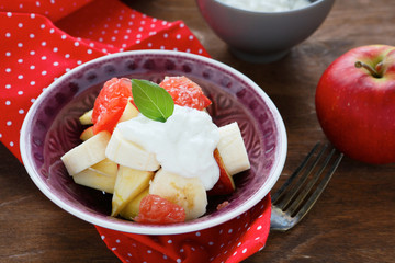 fruit salad closeup
