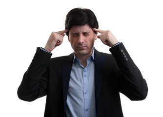 Frustrated business man with a headache