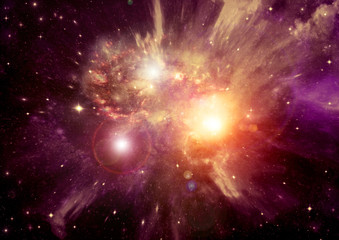 Fototapeta premium Stars of a planet and galaxy in a free space