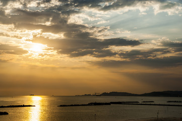 Sunrise on the sea