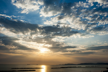 Sunrise on the sea