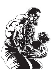 Fototapeta premium Bodybuilder with the veins on his hands