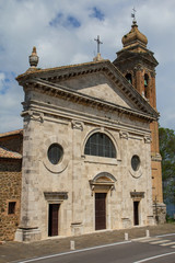 Famous church in Montalcino (Tuscany, Italy)