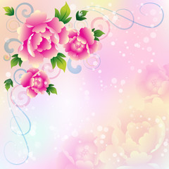 Beautiful background with roses