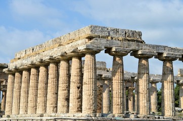 Ancient Greek temples and trees in southern Italy