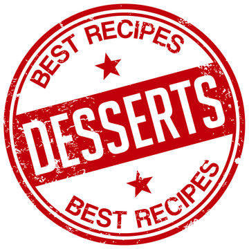dessert recipes stamp