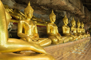 Buddha in row Thailand