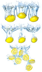 Fototapeta na wymiar Set of a lemons. Healthy and tasty food