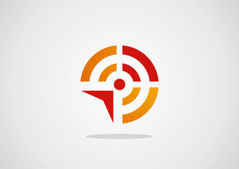 Wireless communication vector design logo template. Creative - 68881577