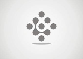 Abstract Technology vector logo design template. Molecule, - 68881586