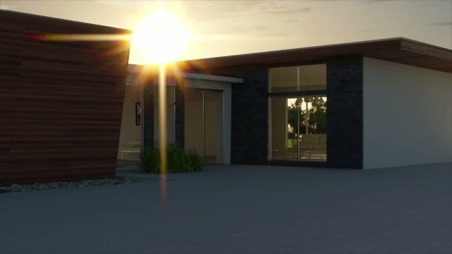 Modern Architecture, Entrance Hall in Morning Light
