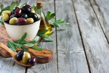 Foto op Plexiglas Mixed olives background © karaidel