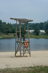 lifeguard seat at lake side