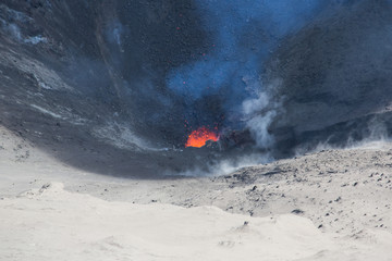 Volcano Yasur Eruption