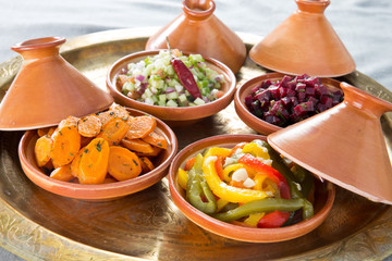 Salades orientiales en Tajine
