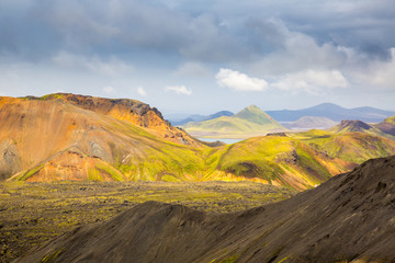 Fototapeta premium Panorama of Icelandic mountains