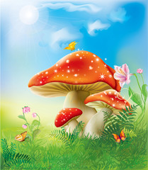 red magic mushrooms