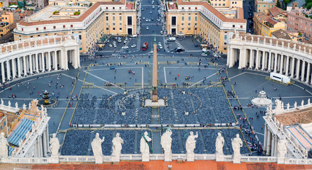 Piazza San Pietro (St Peter's square) in Vatican City, Rome, Italy