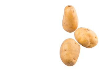 Sweet potato over white background 